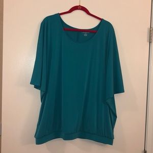 Plus Size Teal Blue Top